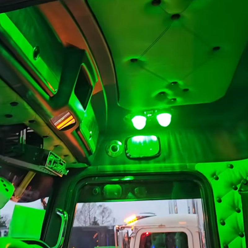 2 Pieces Amber/Purple LED Glass Watermelon Lights