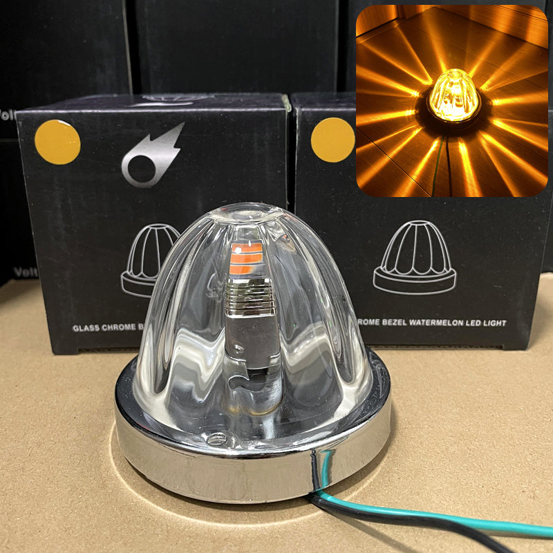 2 Pieces Red Glass Lens Watermelon Lights Red