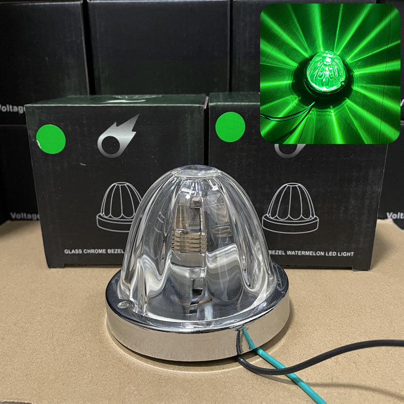 2 Pieces Red Glass Lens Watermelon Lights Red