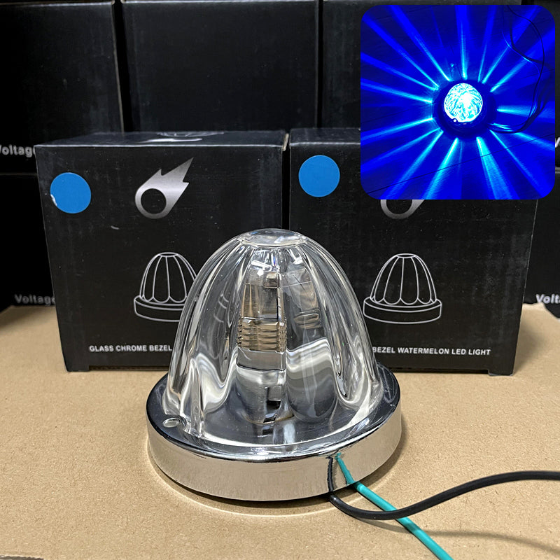 2 Pieces Green Glass Lens Watermelon Lights