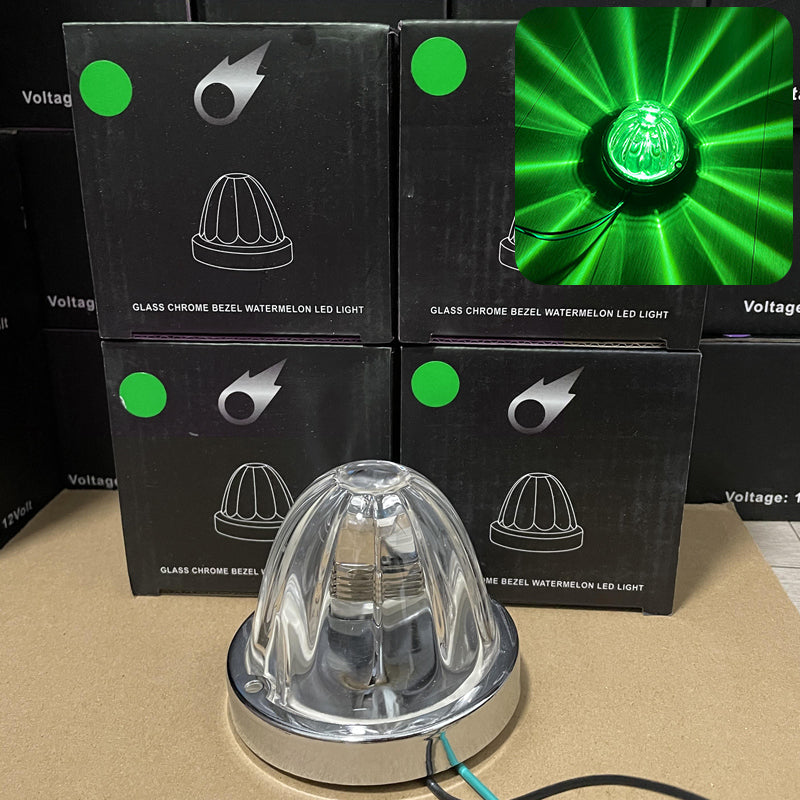 4 Pieces Green Glass Lens Watermelon Lights